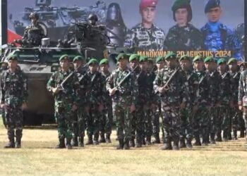 Tank Tempur Anoa Ikut Di Apel Pengamanan Pilkada 2024 Papua Barat